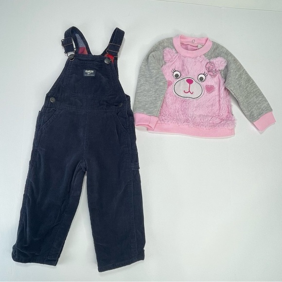 Baby kid bundle 18 Months overall and sweater blue and pink - Picture 16 of 16